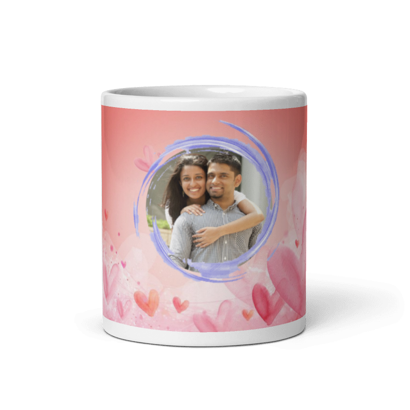 Customized Coffee Mug - Add Your Own Photo - Circle Frame