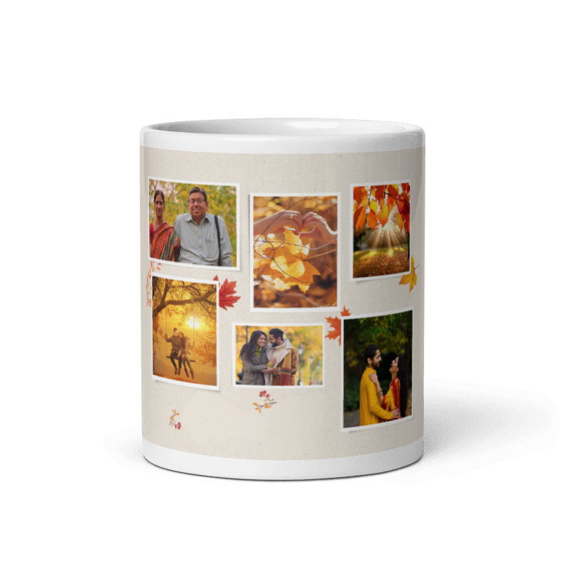 Customized Coffee Mug - Add Your Own Photo -6 Photo Frame Pattern