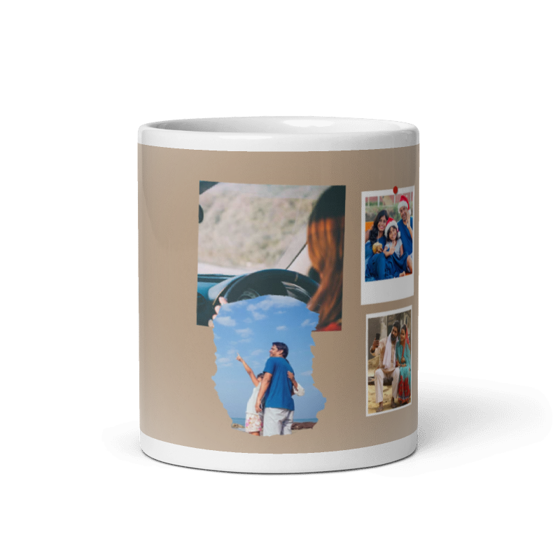 Customized Coffee Mug - Add Your Own Photo -4 Photo Frame Pattern