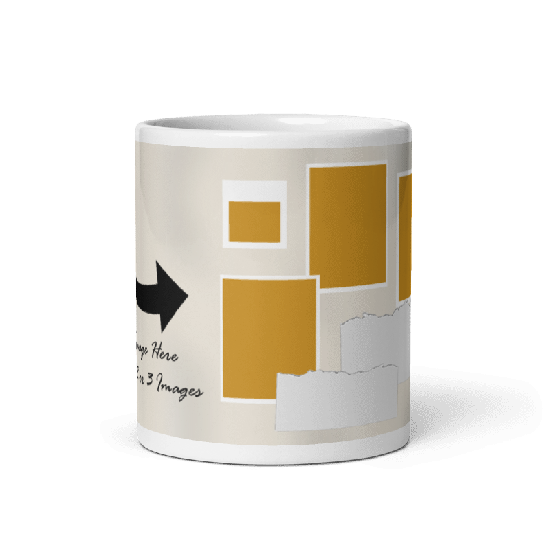 Customized Coffee Mug - Add Your Own Photo -8 Photo Frame Pattern