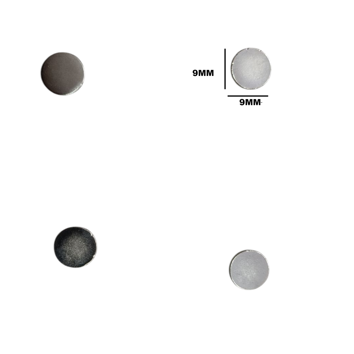 ShopTwiz  Sliver Button Magnet ( Size 9 mm x 9 mm) Pack of 4