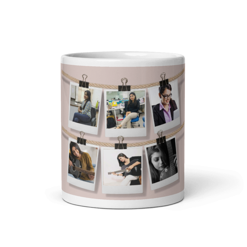 Customized Coffee Mug - Add Your Own Photo -6 Photo Frame Pattern