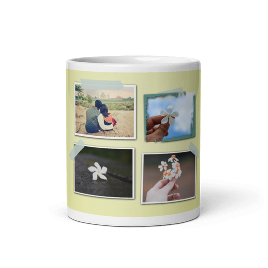 Customized Coffee Mug - Add Your Own Photo -4 Photo Frame Pattern