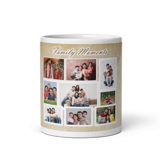 Customized Coffee Mug - Add Your Own Photo -9 Photo Frame Pattern