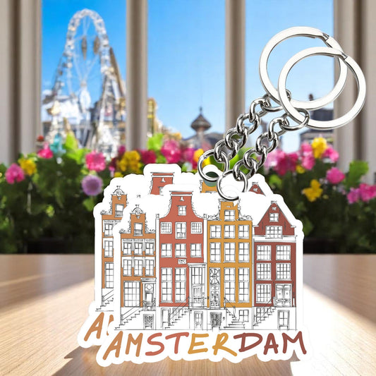Amsterdam Beautiful City  Key chain ( Set of 2 )