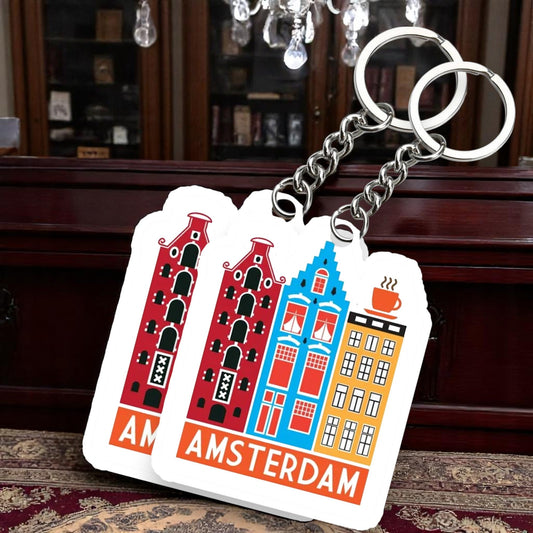 Amsterdam City  Key chain ( Set of 2 )