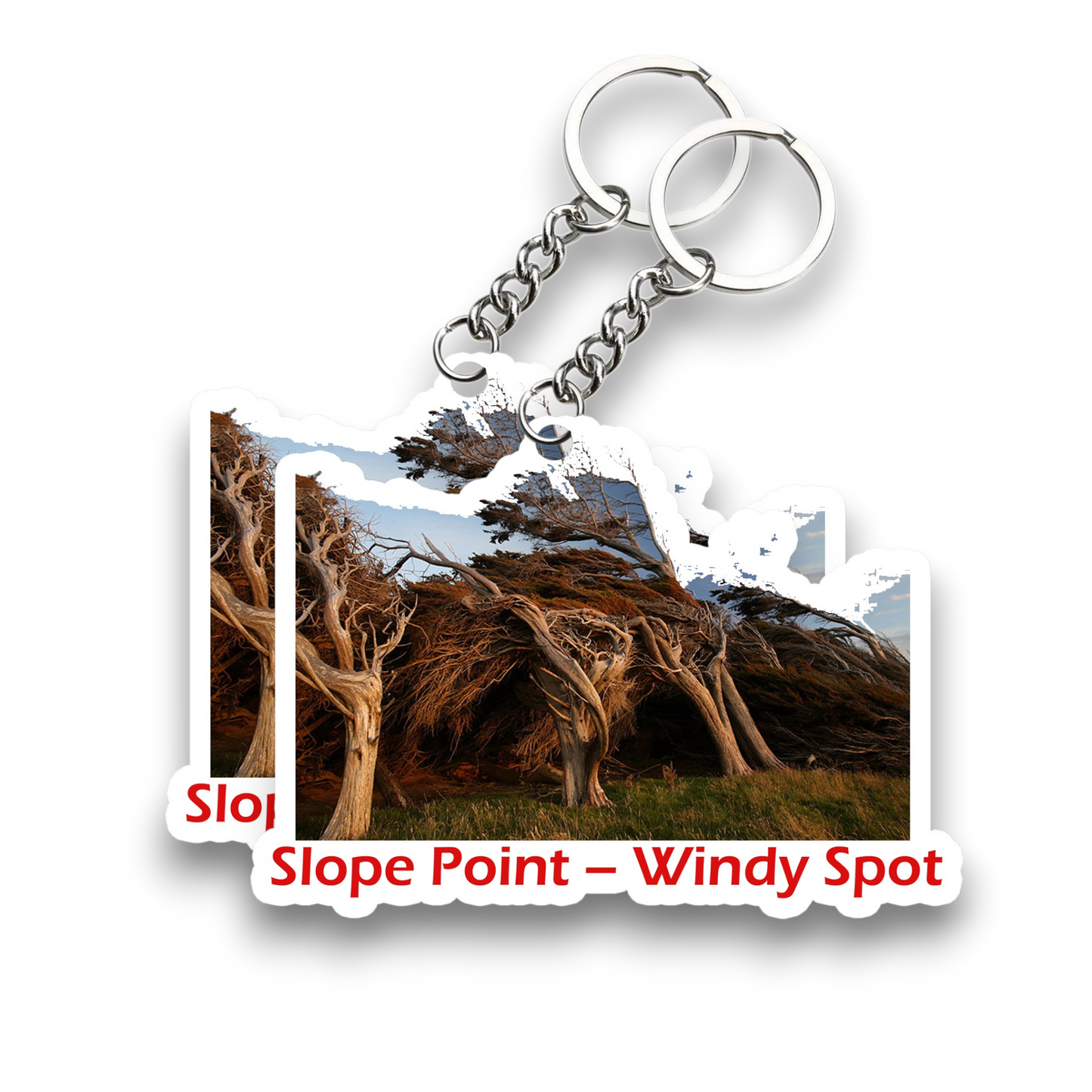Slope Point – Windy Spot Key Chain (Set of 2)