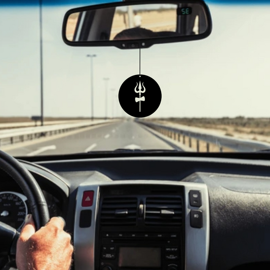 ShopTwiz Trishul with Damru Power Car Hanging Decorative