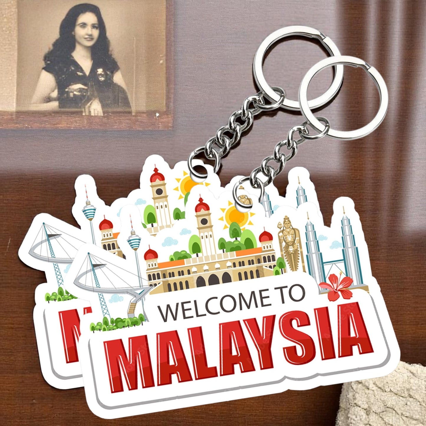 Malaysia City Key chain ( Set of 2 )