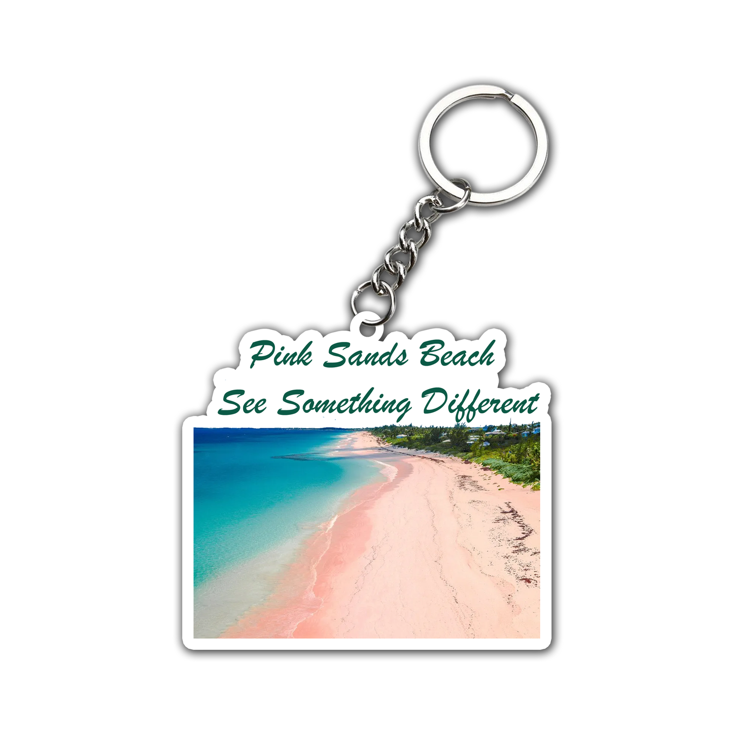 Pink Sand Beach Key Chain (Set of 2)