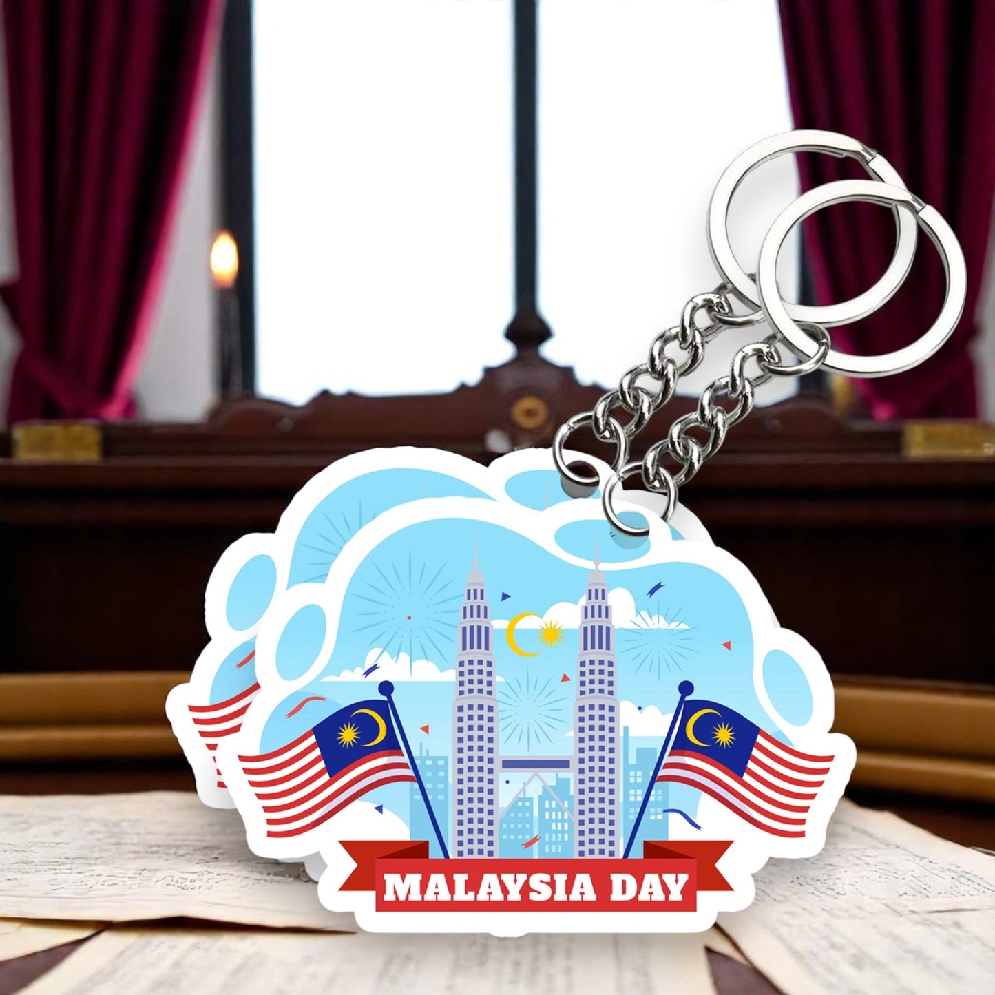 Malaysia City Key chain ( Set of 2 )