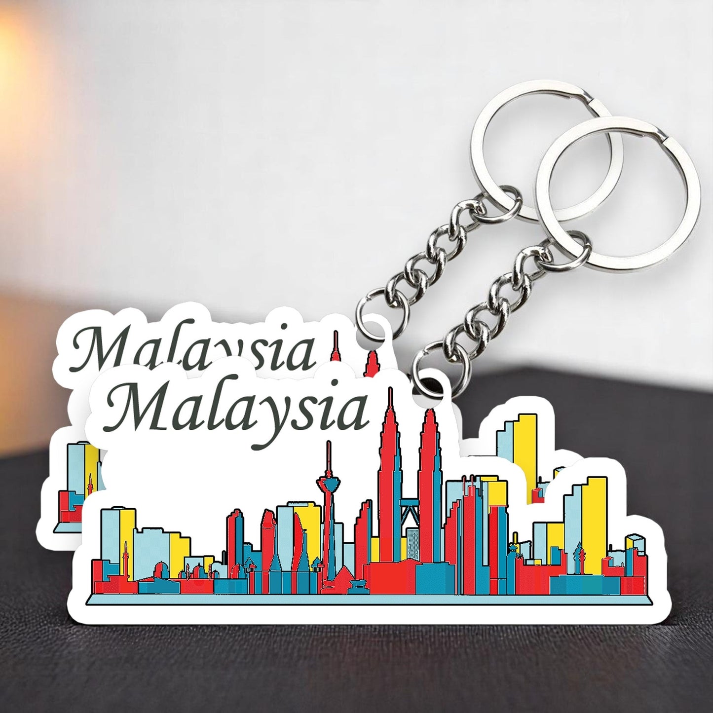 Malaysia City Key chain ( Set of 2 )