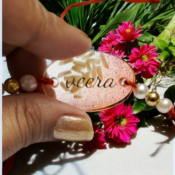 Resin Rakhi for Rakshabandhan ( Cosmic Red Collection )