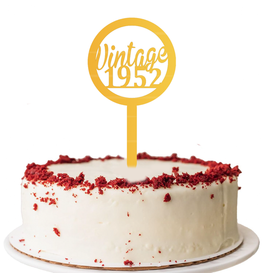 Vintage 1952 Cake Topper