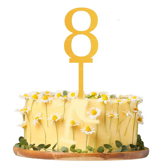 8 Number cake topper