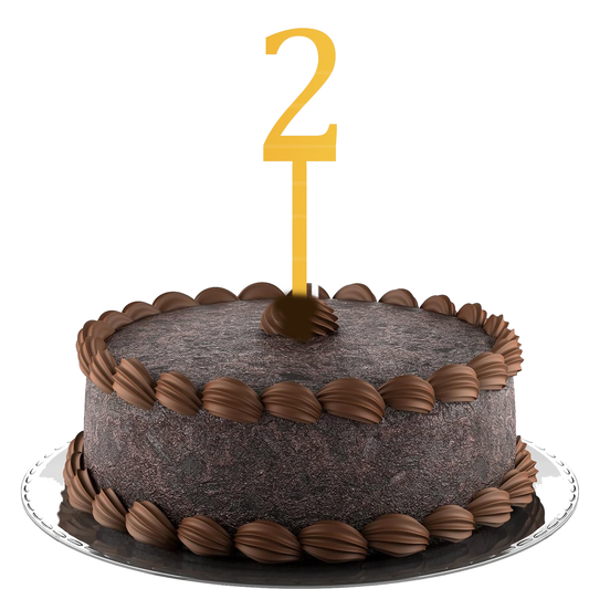 2 Number Cake Topper
