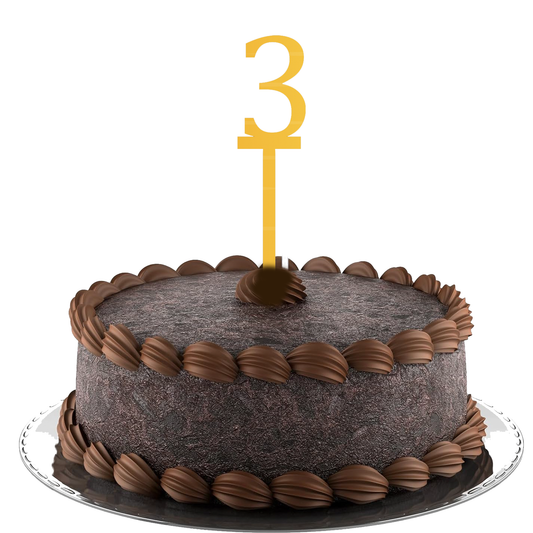 3 Number Cake Topper