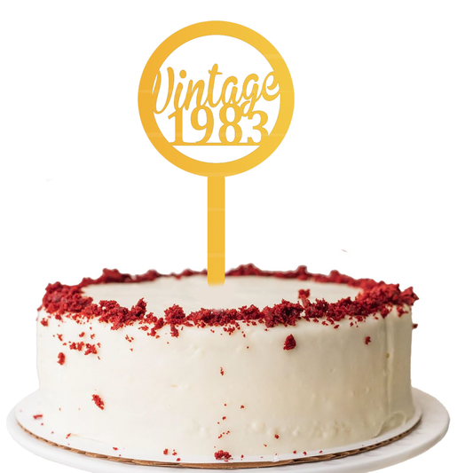 Vintage 1983 Cake Topper