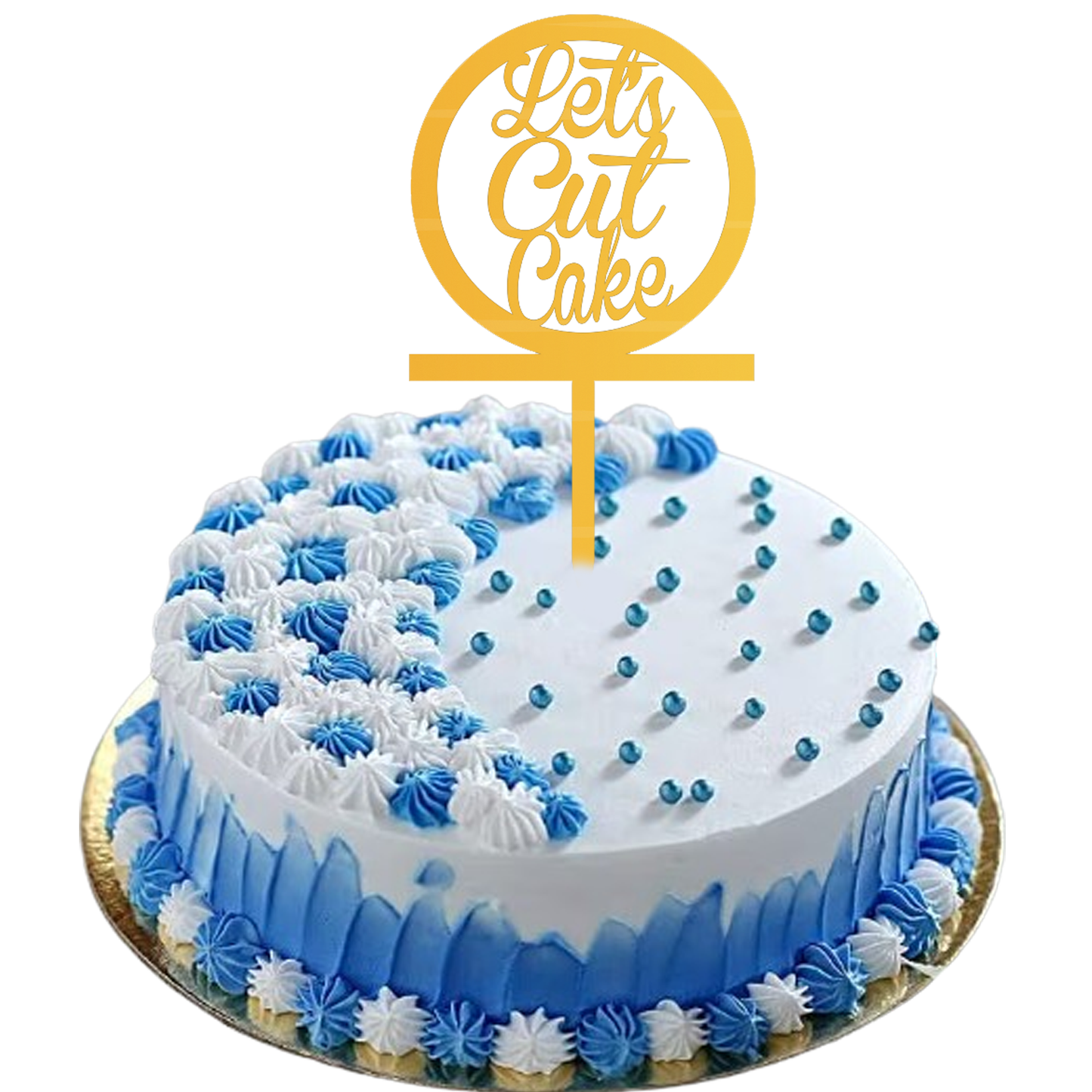 Let's Cut Cake Topper