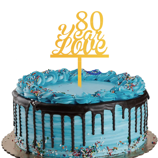 80 Year Love cake Topper