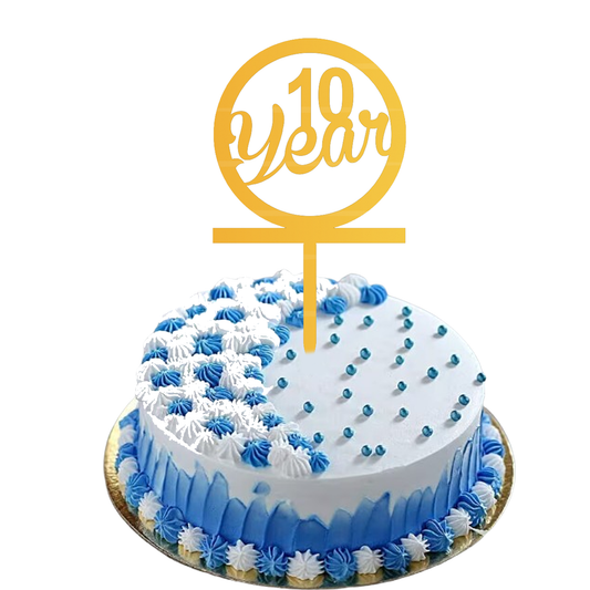 10 Year Cake Topper