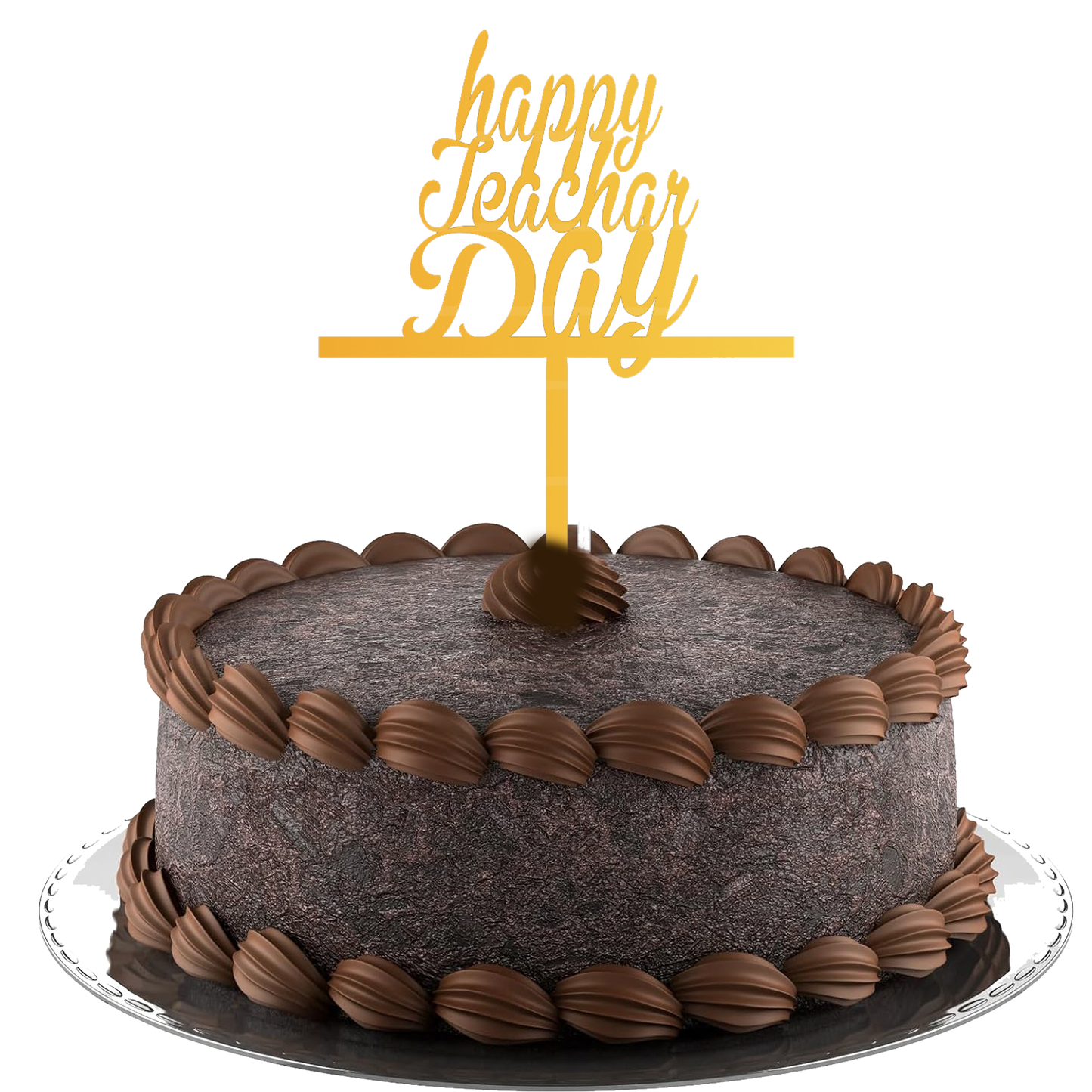 Happy Teacher Day cake topper