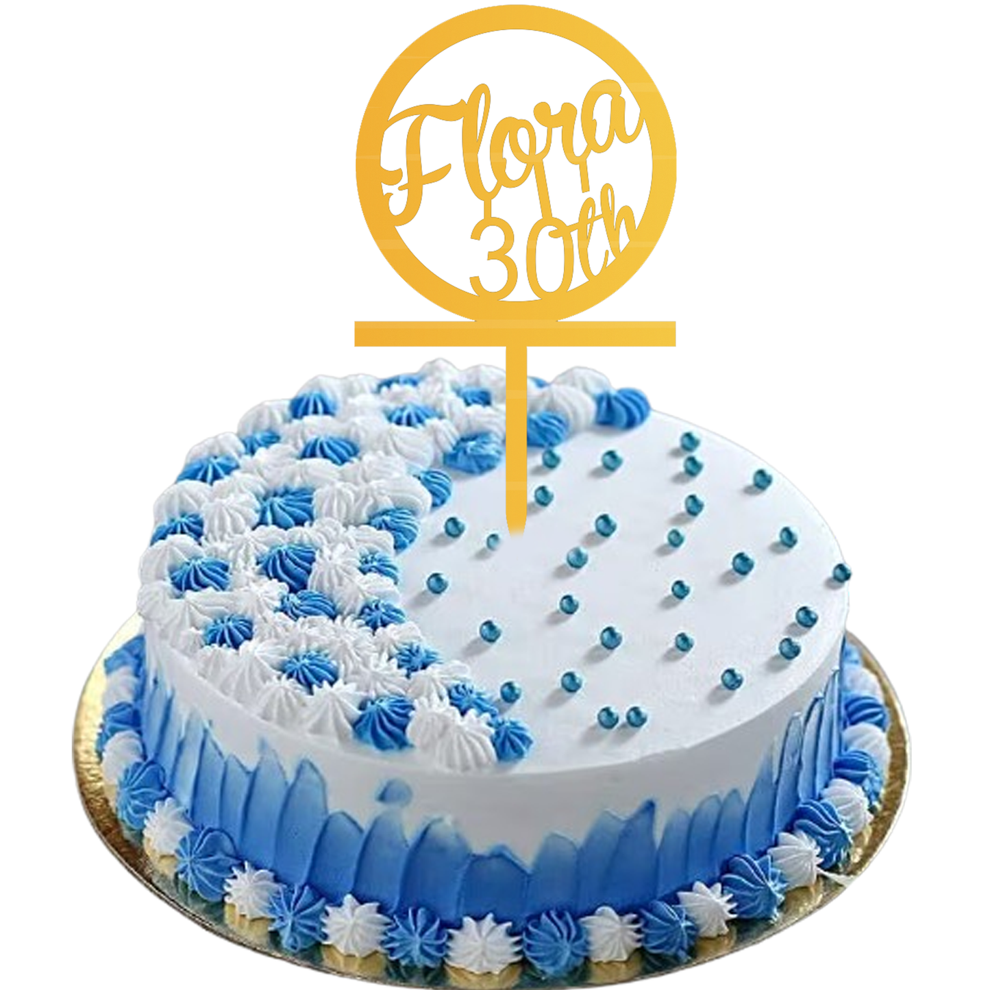 Flora 30th Cake Topper