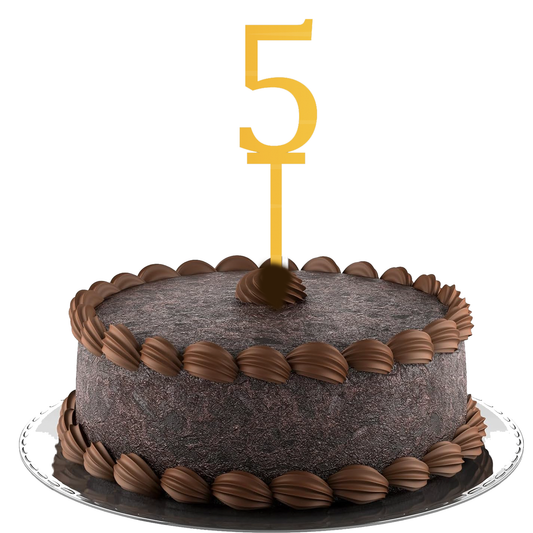 5 Number Cake Topper