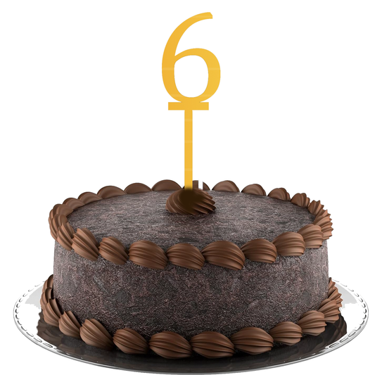 6 Number Cake Topper