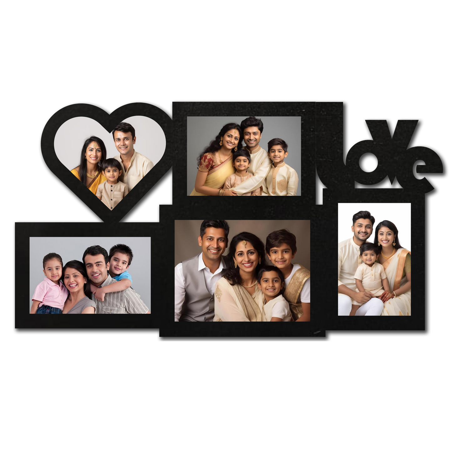 ShopTwiz Love You Dear Collage Photo Frame with 4 photos ( Customizable )