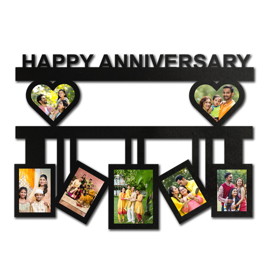 ShopTwiz Happy Anniversary Collage Photo Frame with 7 photos ( Customizable )