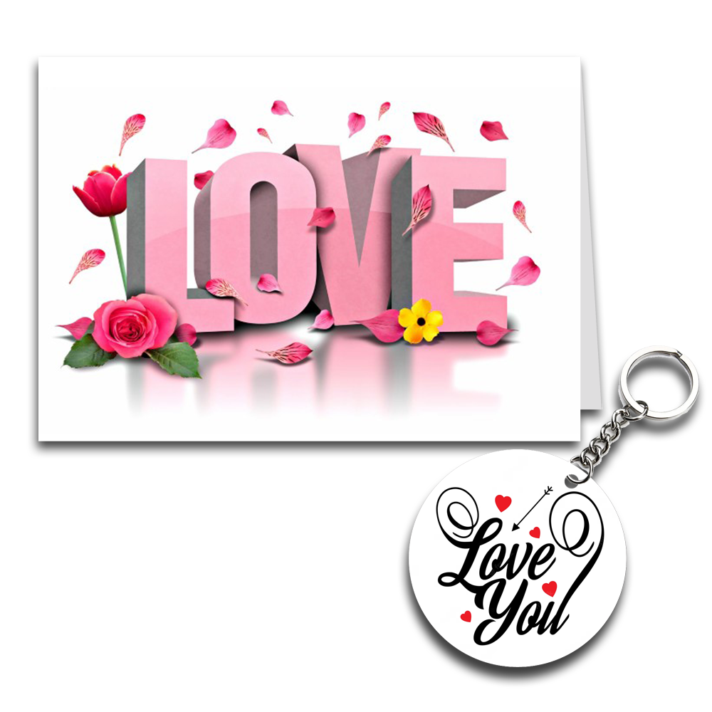 Love You Printed Greeting Card