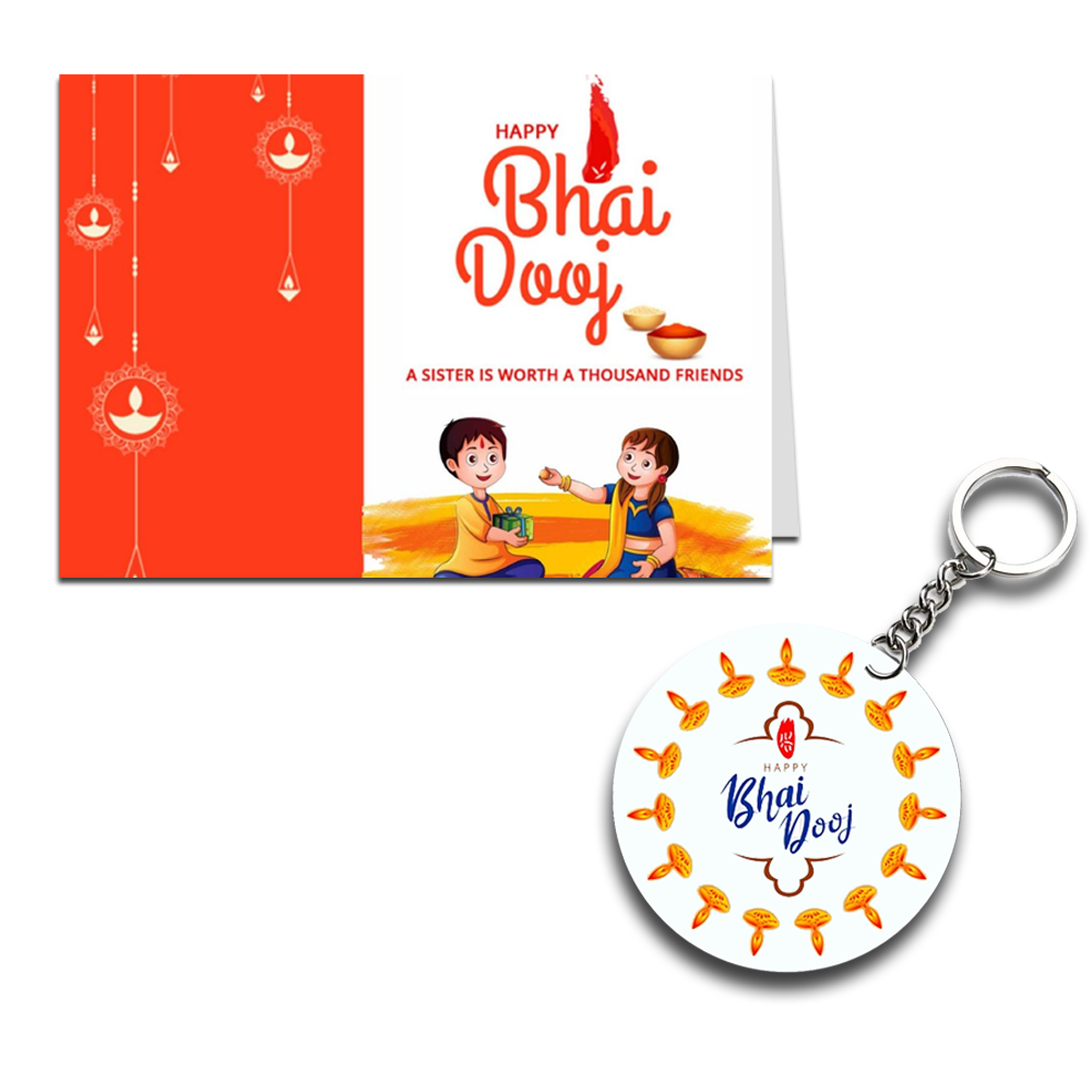 Happy Bhai Dooj Printed Greeting Card