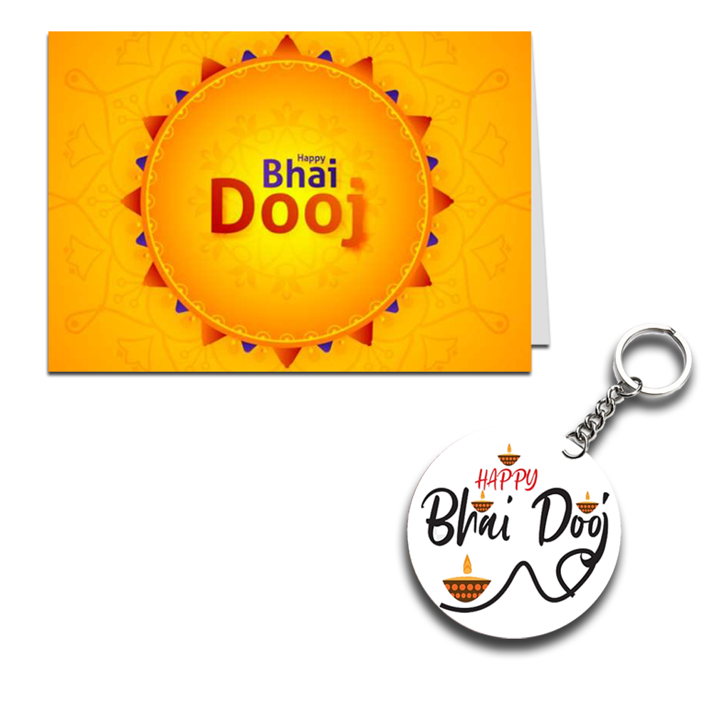 Happy Bhai Dooj Printed Greeting Card