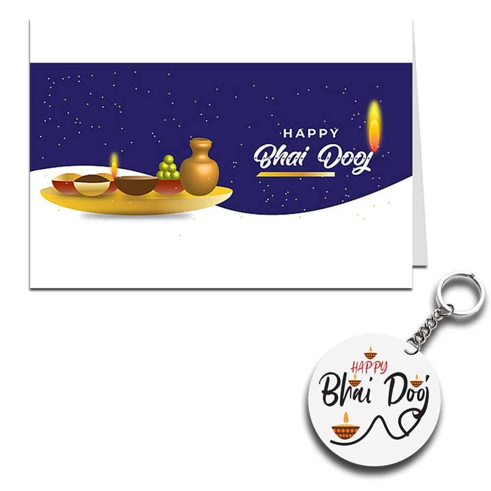 Happy Bhai Dooj Printed Greeting Card