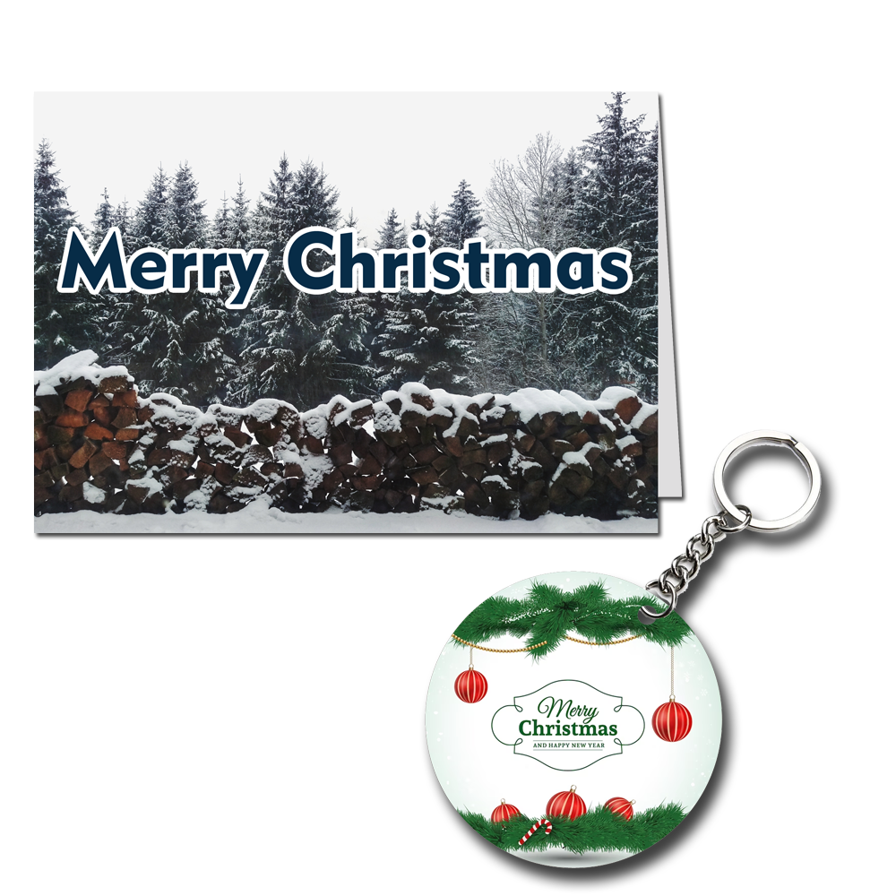 Merry Christmas Printed Greeting Card