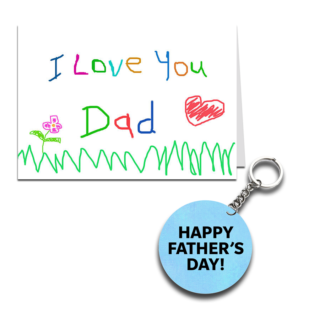 I Love You Dad Printed Greeting Card