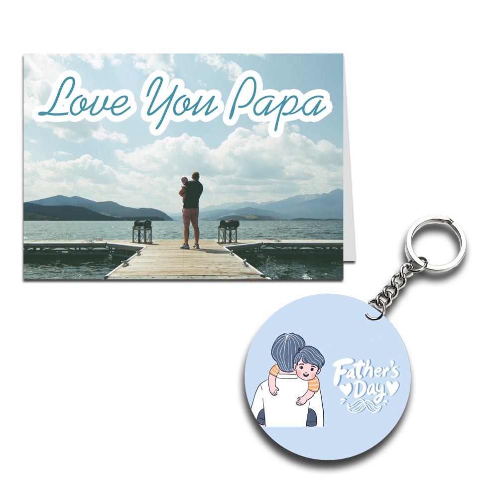 Love You Papa Printed Greeting Card