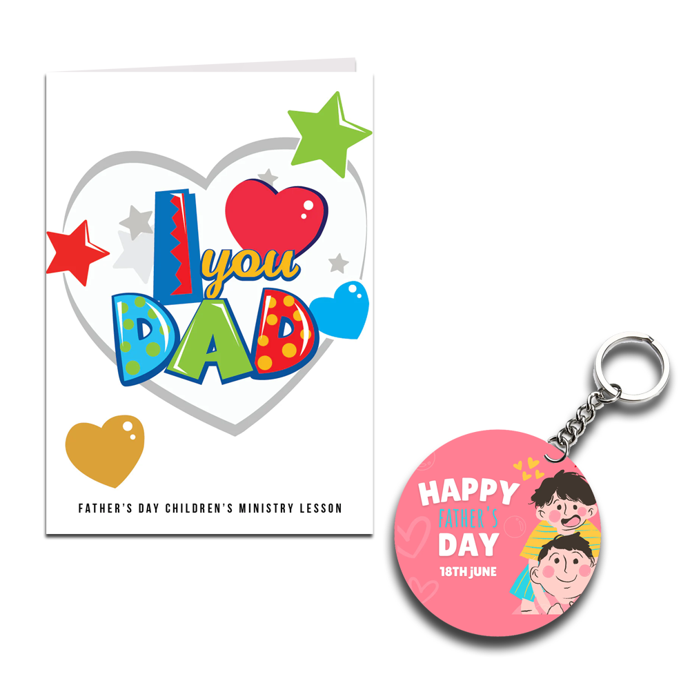 I Love You Dad Printed Greeting Card
