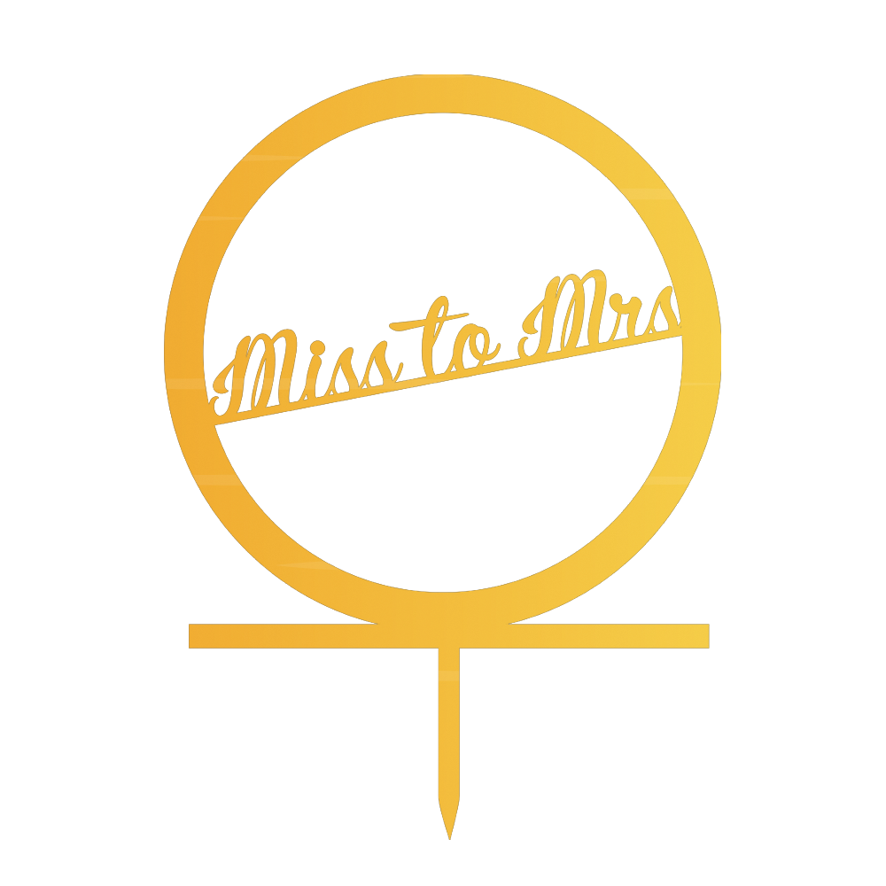 Miss to Mrs cake topper