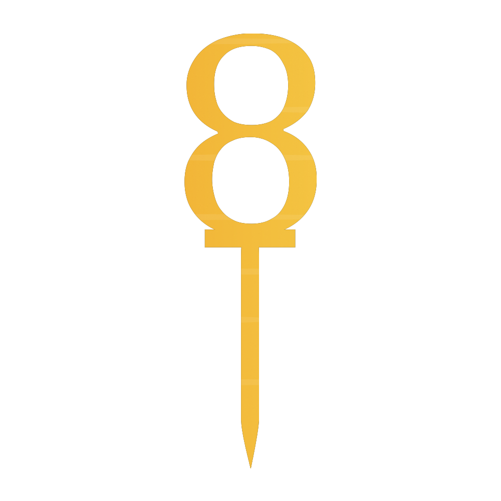 8 Number cake topper