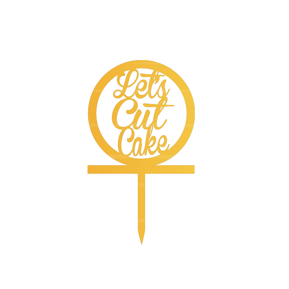 Let's Cut Cake Topper