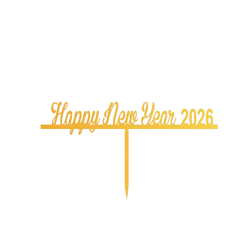 Happy new year 2026 cake topper