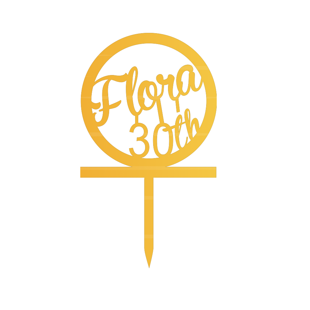 Flora 30th Cake Topper
