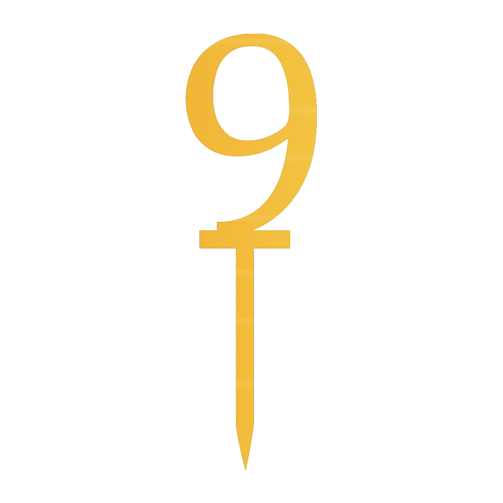 9 Number Cake Topper
