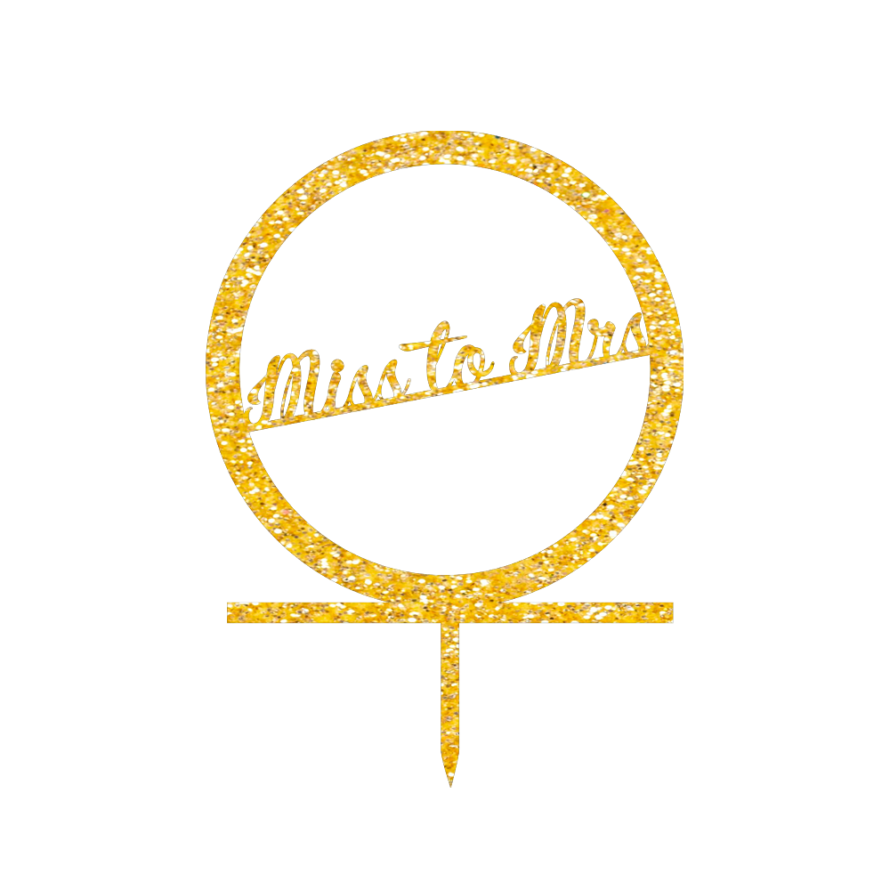 Miss to Mrs cake topper