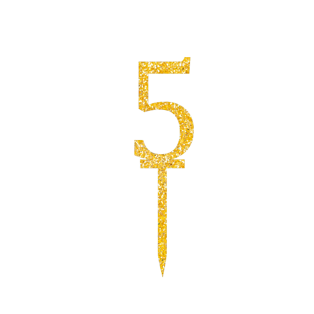 5 Number Cake Topper