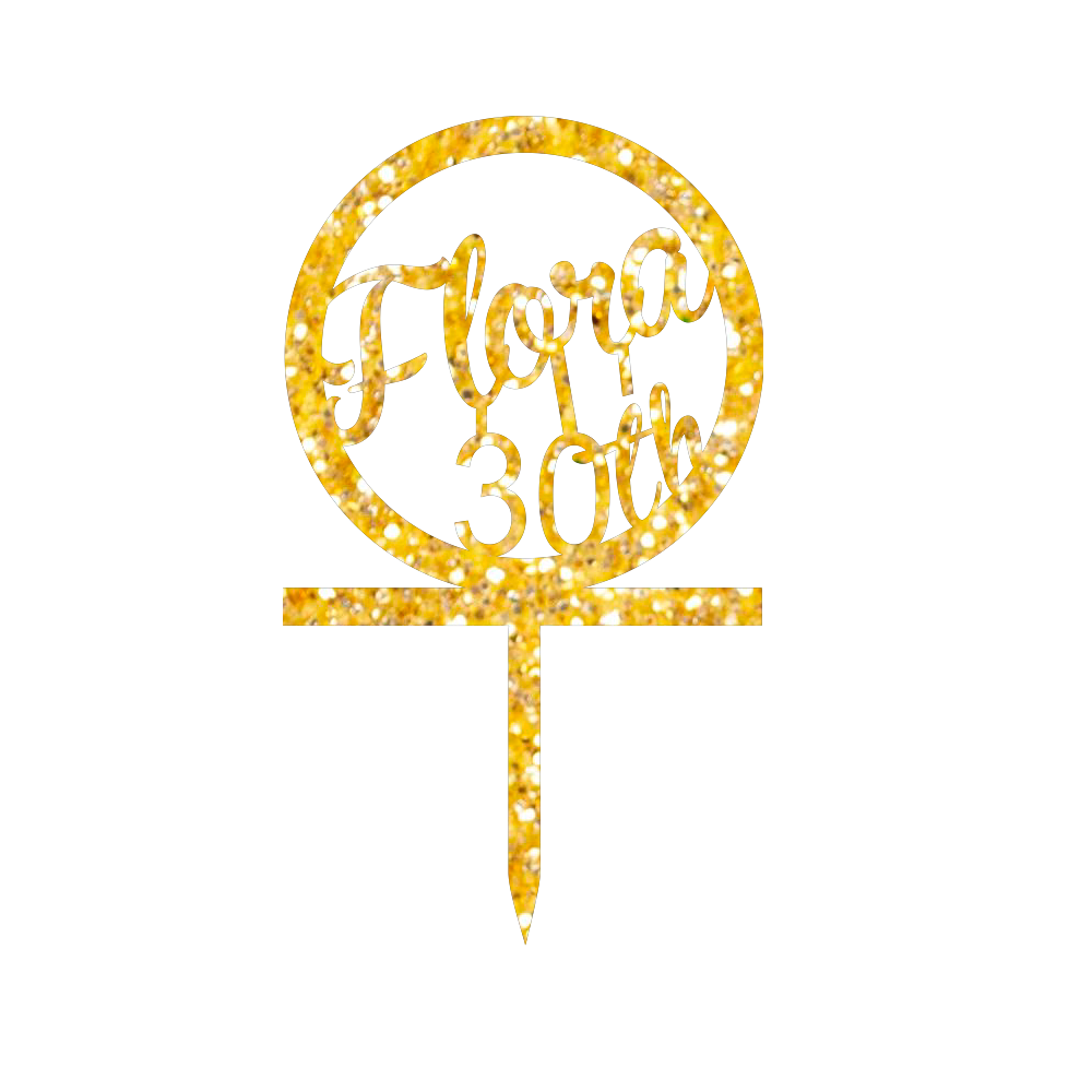 Flora 30th Cake Topper