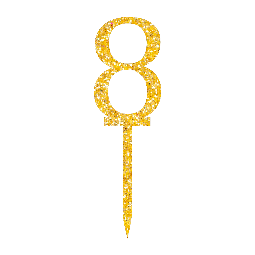 8 Number cake topper