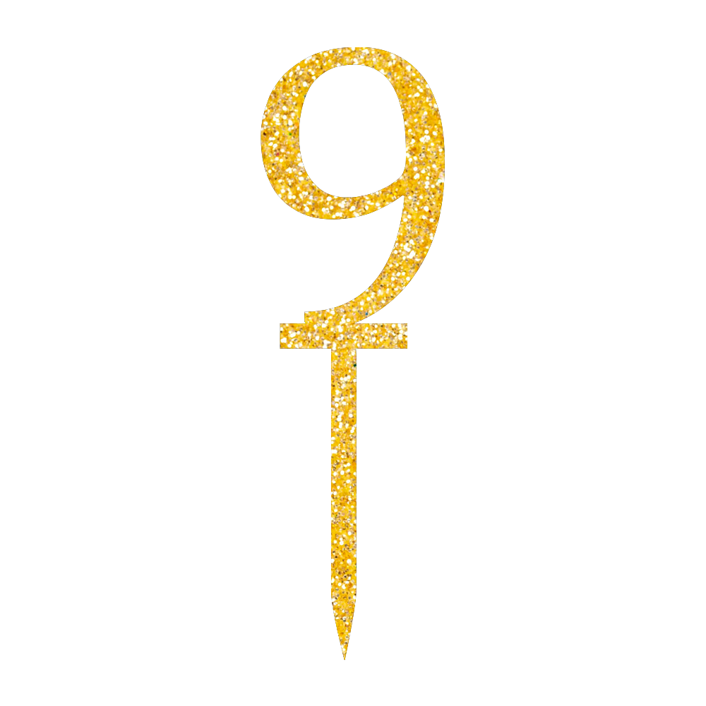 9 Number Cake Topper